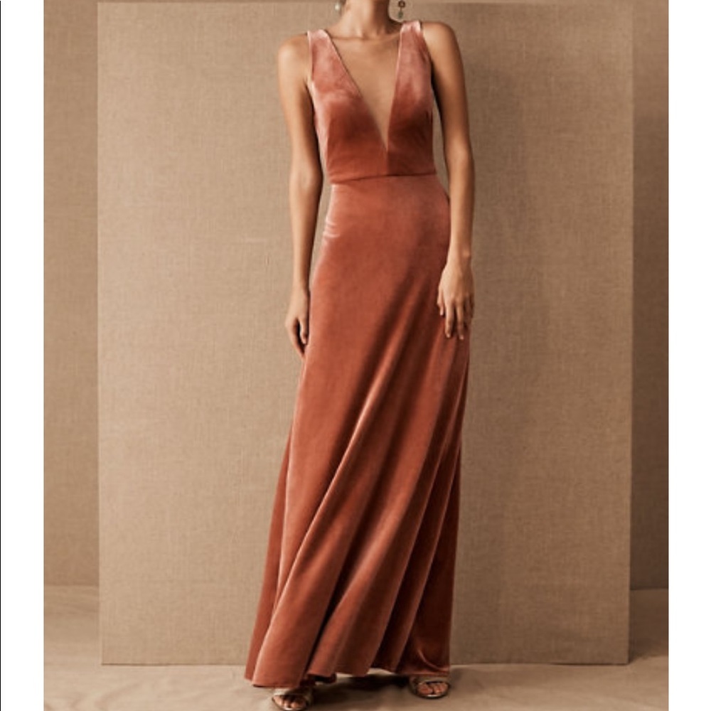 Jenny Yoo Logan Velvet Maxi Dress